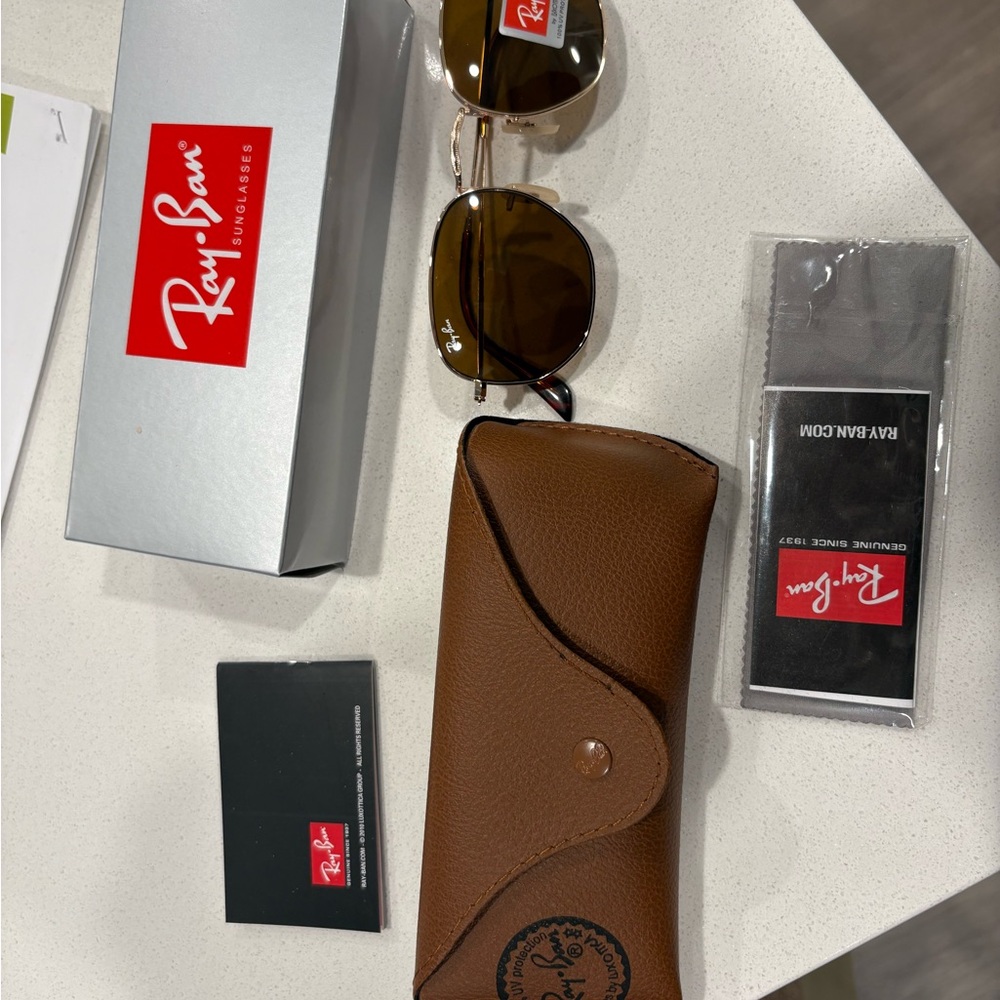 Ray-Ban Brown Aviator Sunglasses